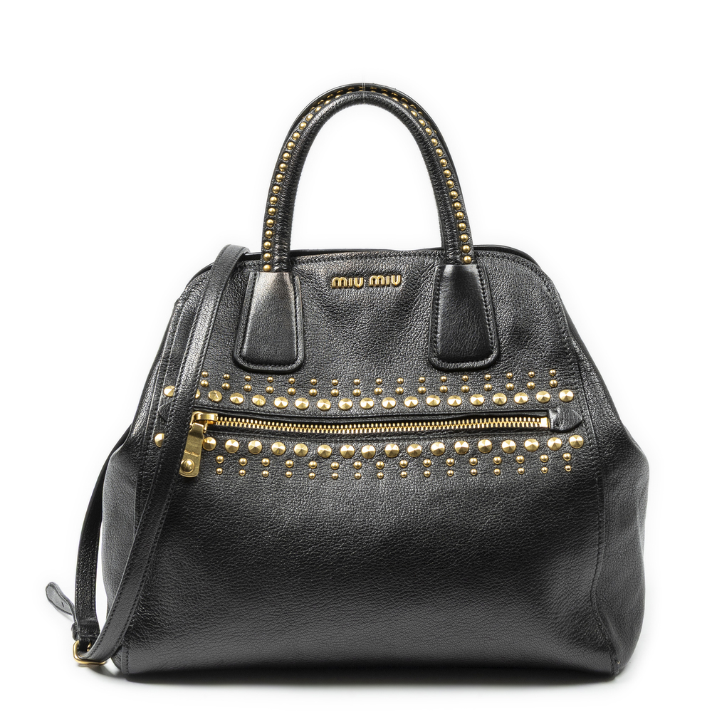 Miu Miu Studded Dome Top Handle